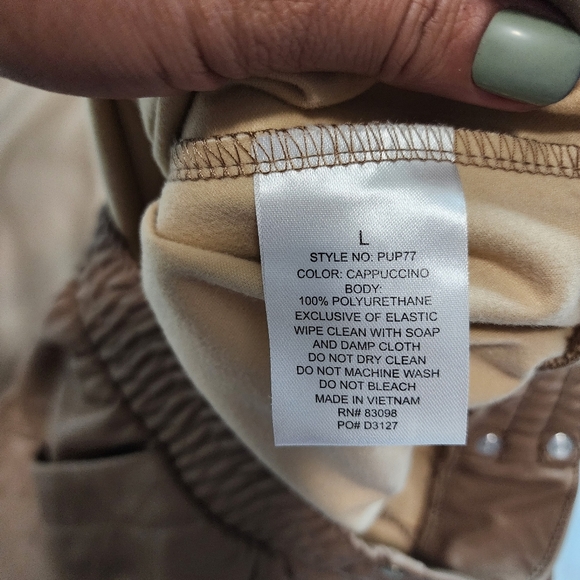 Cisono Faux Leather Pants Size Large - Picture 11 of 16